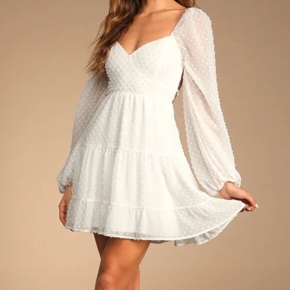 White Skater Mini Dress – Lulu’s - Picture 1 of 10